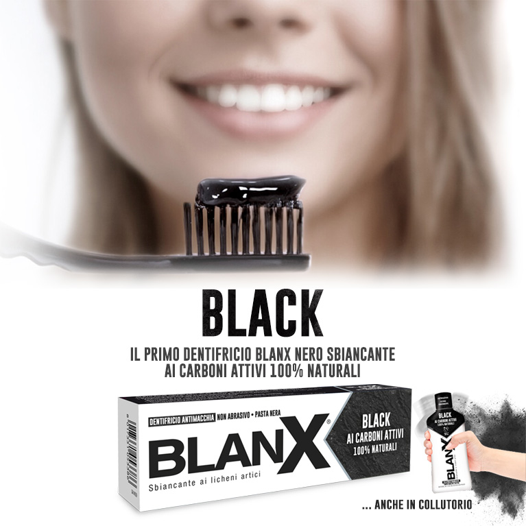 Black il primo dentifricio nero sbiancante